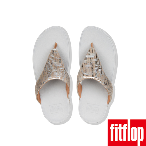 FitFlop CHAIN PRINT夾腳涼鞋銀色