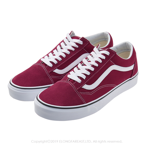 (男)VANS Old Skool 經典素面休閒鞋*紅色