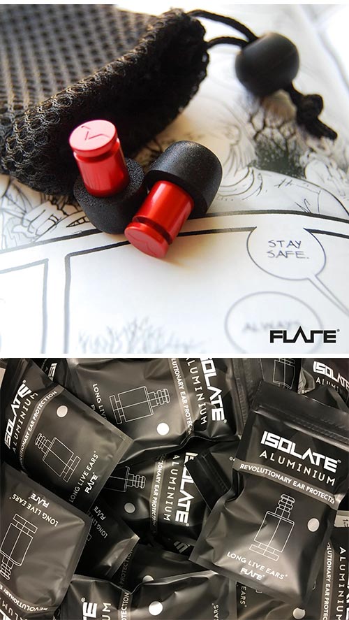 Flare Isolate 系列鋁製專業級英國防躁耳塞 銀色款