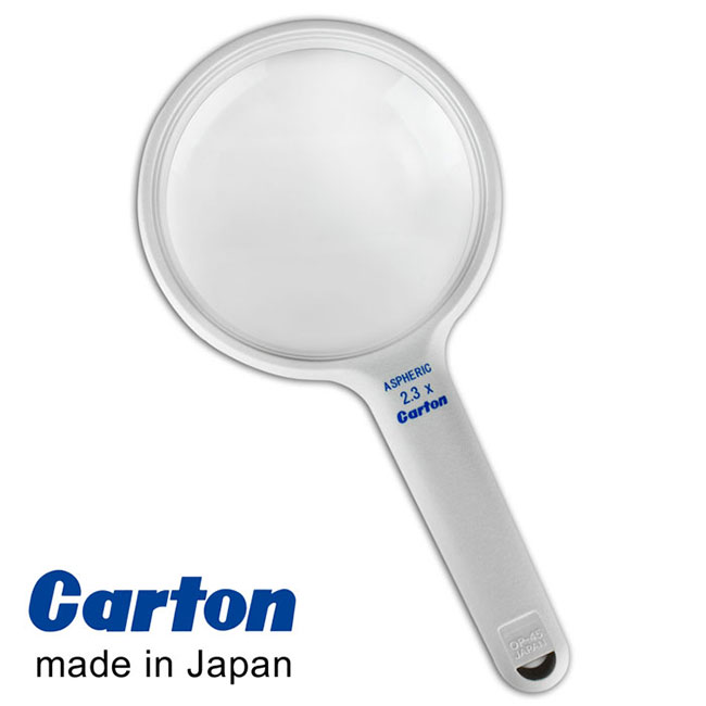 【日本 Carton】2.3x/100mm 日本製非球面手持型放大鏡 R2735