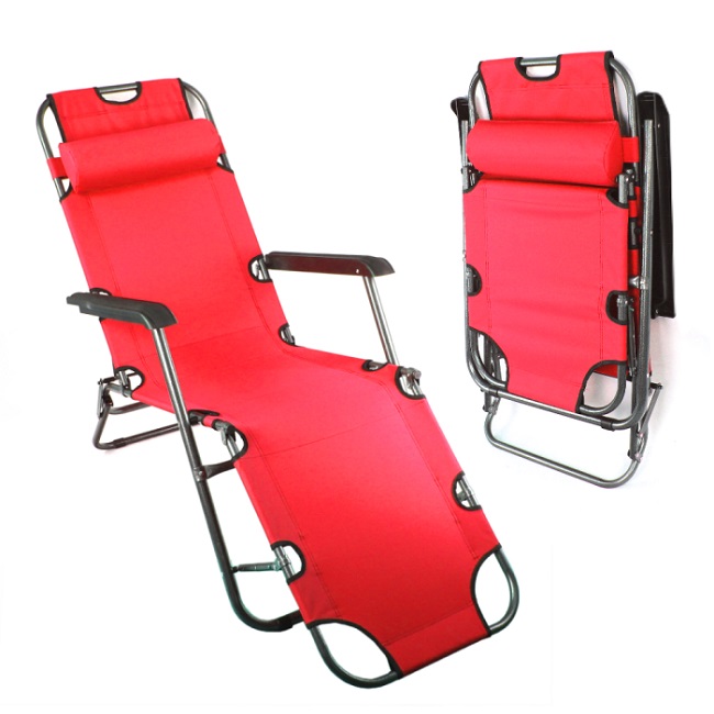 TreeWalker 單人三段式躺椅(露營床)-大紅色