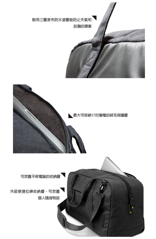 INCASE EO Travel Duffel 可摺疊筆電旅行包 / 行李袋 (黑)