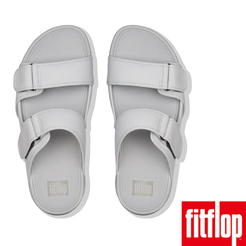 FitFlop GOGH MOC ADJUSTABLE SLIDES-淺灰色