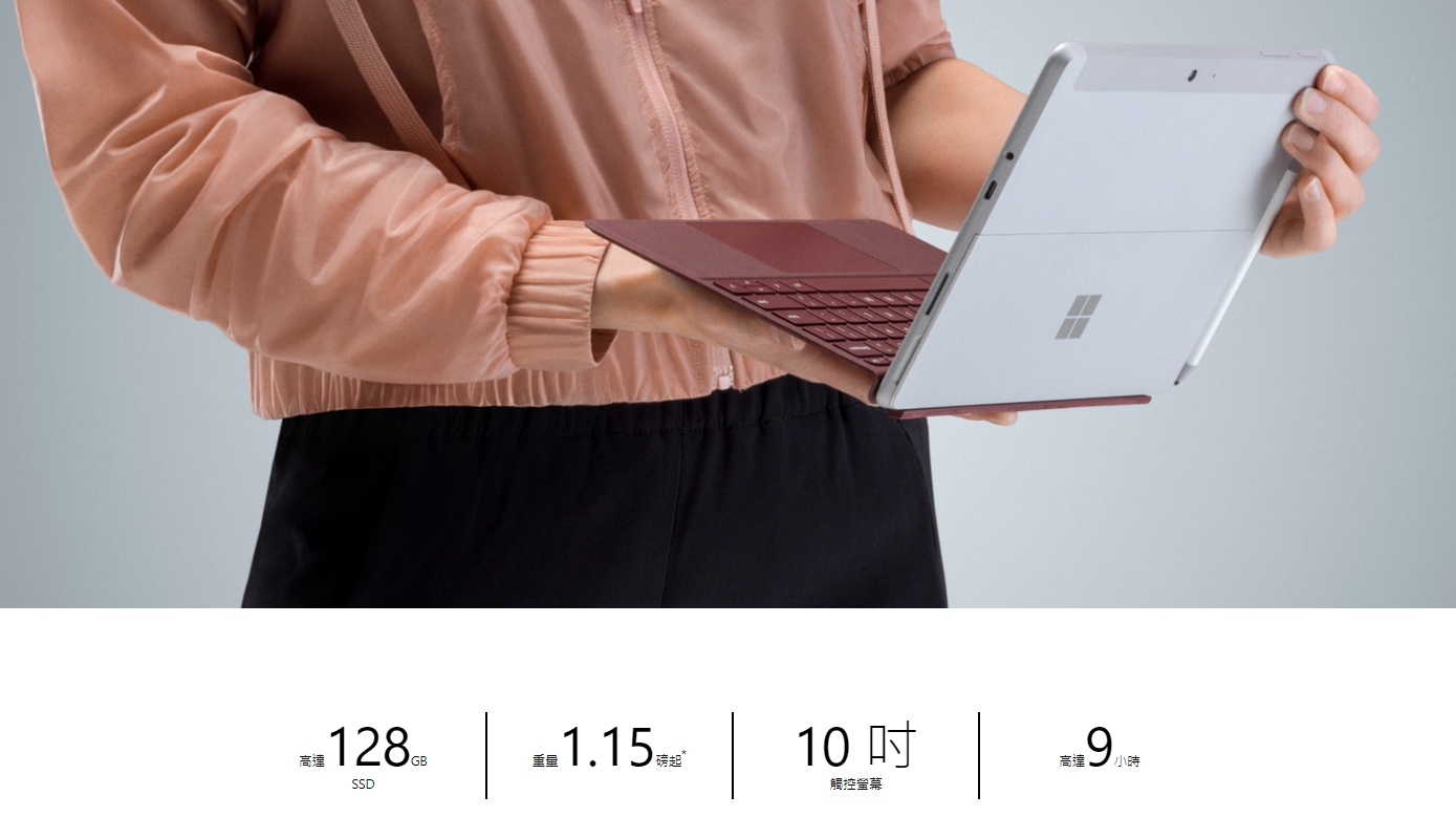 Microsoft Surface Go 4415Y/4G/64G/W10P商務機種