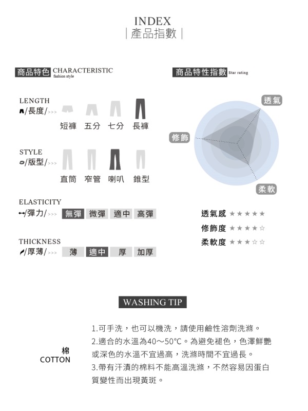 高含棉合身纖腿丹寧喇叭褲-OB大尺碼