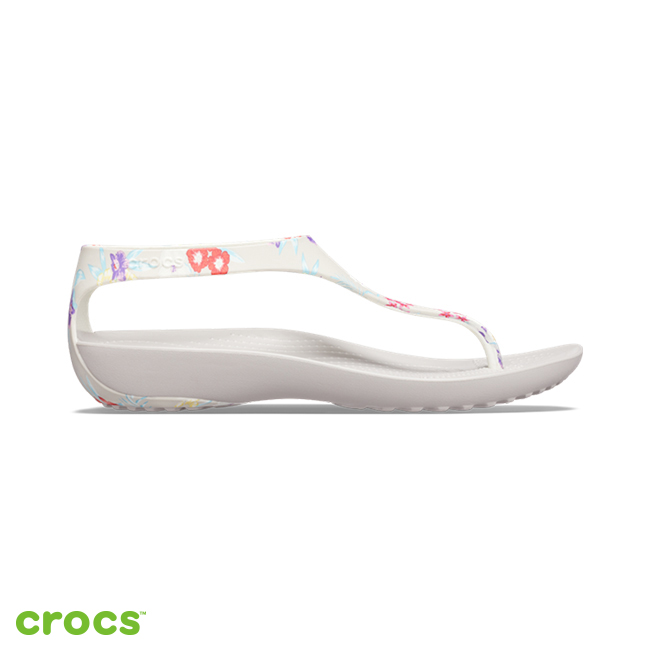 Crocs 卡駱馳 (女鞋) 瑟琳娜圖案人字拖 205932-99D