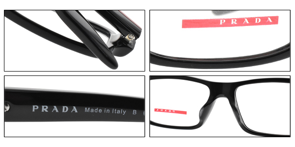 PRADA光學眼鏡 簡約粗框/亮黑 #VPS01GF 1AB1O1