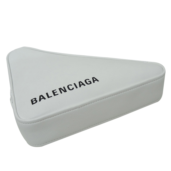 BALENCIAGA 小牛皮手拿收納包(白色黑字)