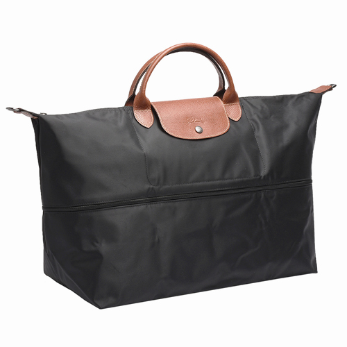 LONGCHAMP 經典LE PLIAGE系列延展夾層旅行袋(鐵灰)