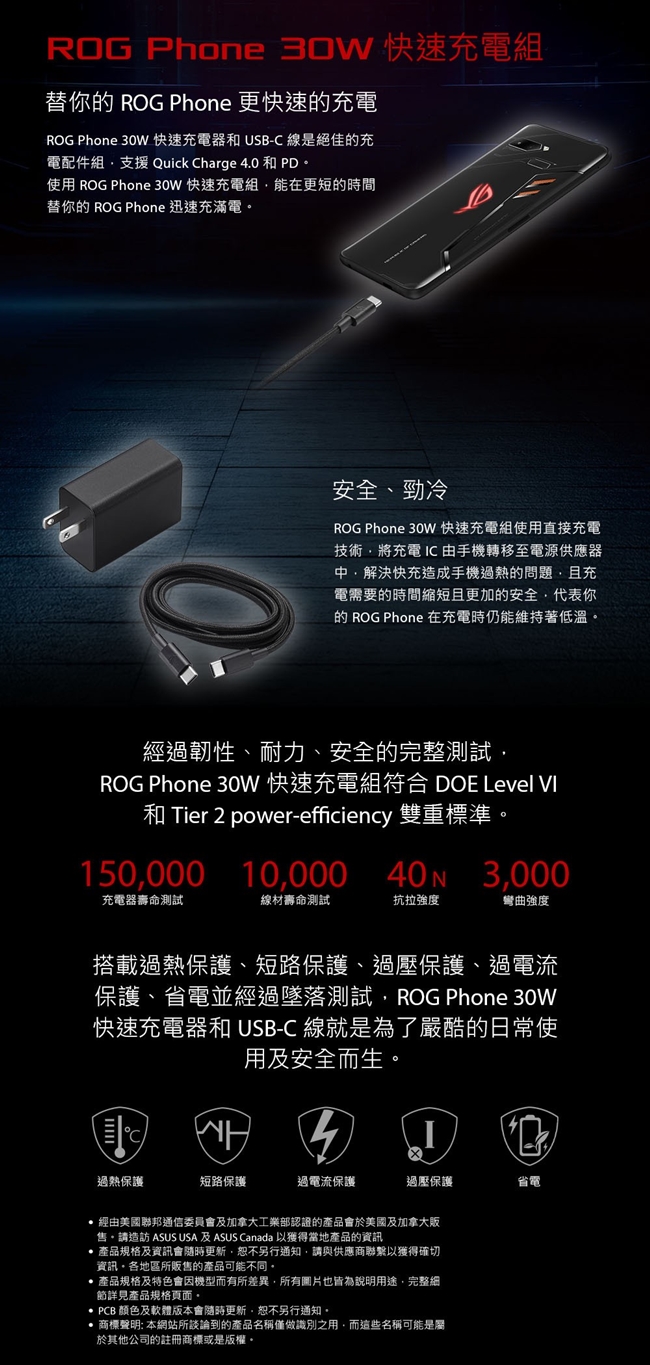 ASUS ROG Phone 30W 快速充電組