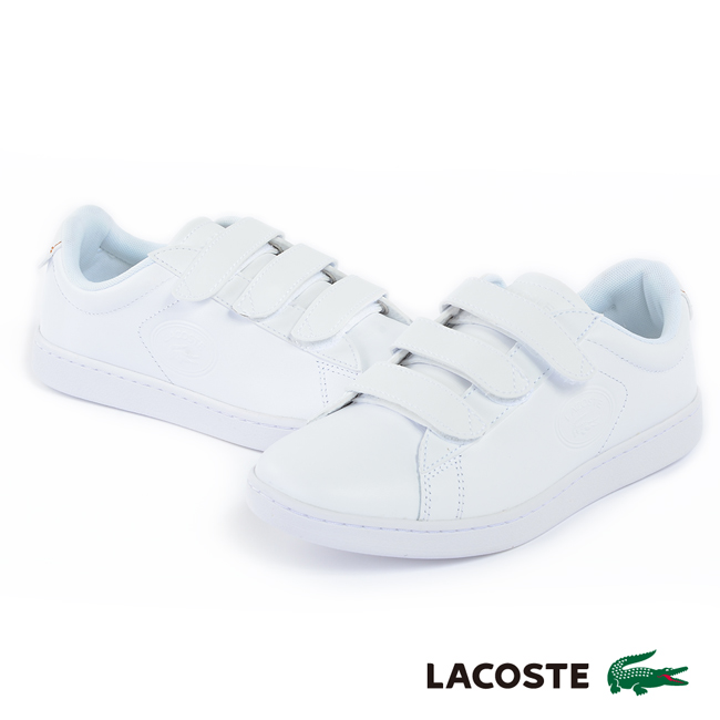 LACOSTE 女用真皮休閒鞋-白