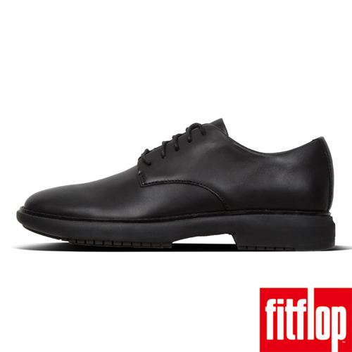 FitFlop HENRI LEATHER OXFORD SHOES-黑色