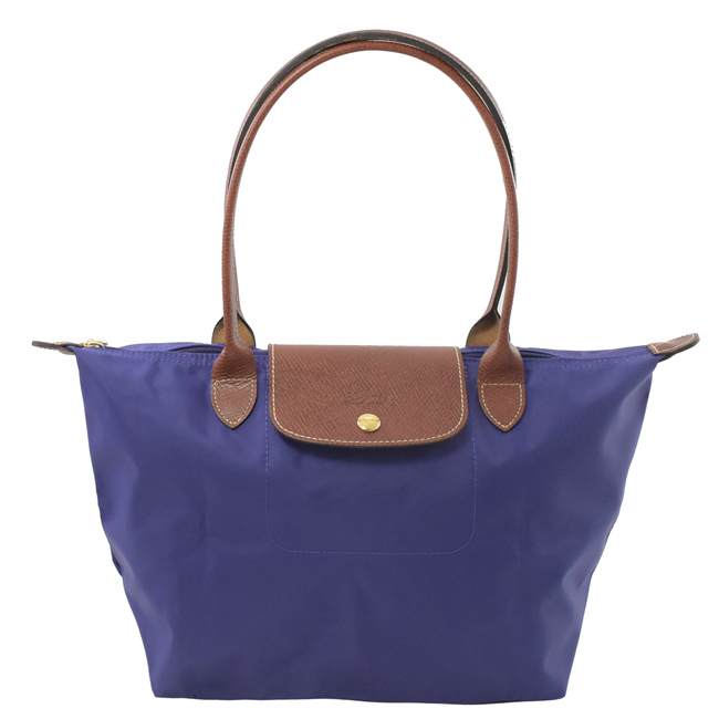 LONGCHAMP Le Pliage Nylon尼龍長把手提包(紫/S)