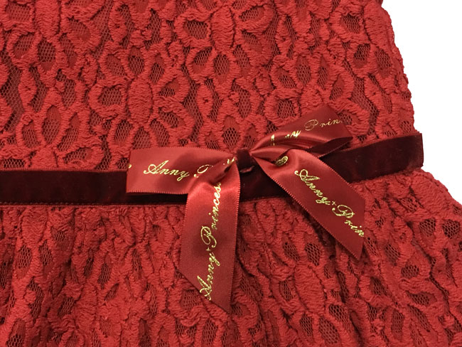 Annys氣場紅高級訂製蕾絲緞質領禮服*6203紅