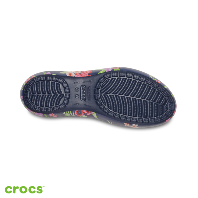 Crocs 卡駱馳 (女鞋) 卡笛印花平底鞋 205862-96N