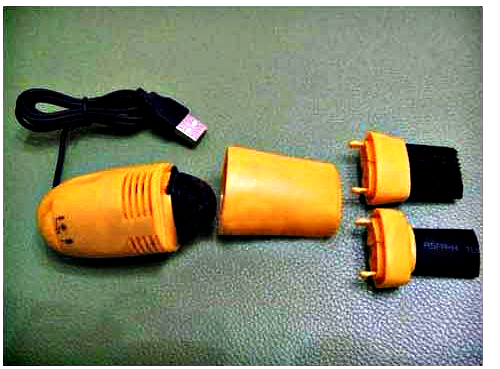 驥展 USB迷你電腦鍵盤吸塵器2入*3組 (附 LED燈及2種吸頭)