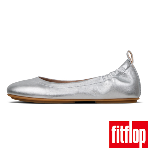 FitFlop ALLEGRO LEATHER BALLERINAS-銀色