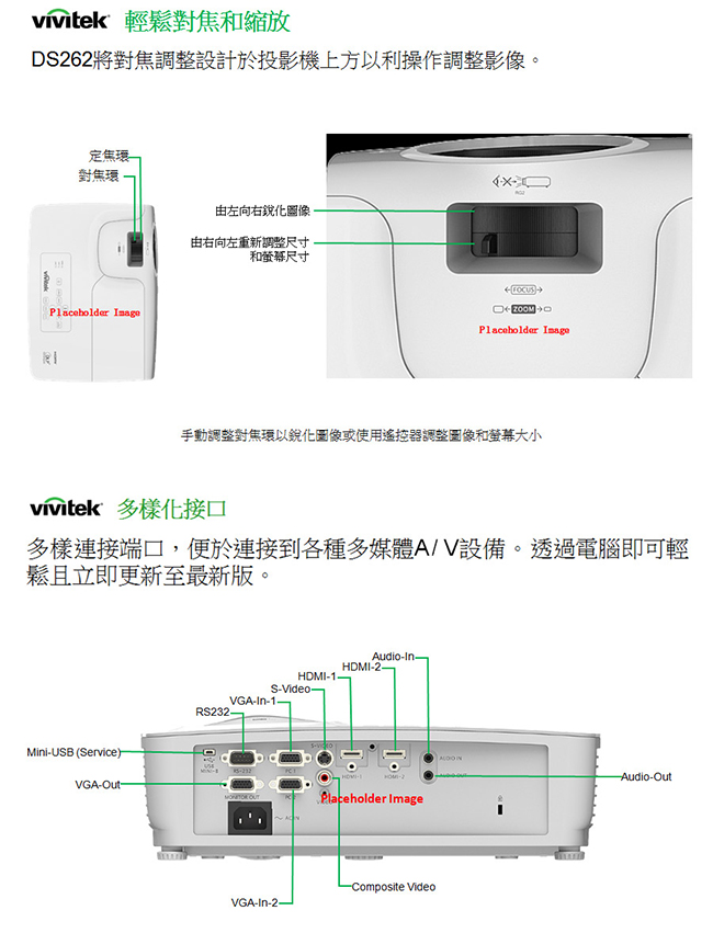 Vivitek DS262 SVGA 投影機(3500流明)