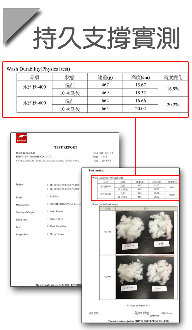 La Veda 可水洗支撐型棉枕