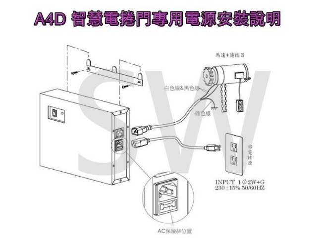 A4D 單一電壓型鐵捲門UPS 鐵捲門免斷電 不停電不斷電 鐵捲門專用 UPS不斷電