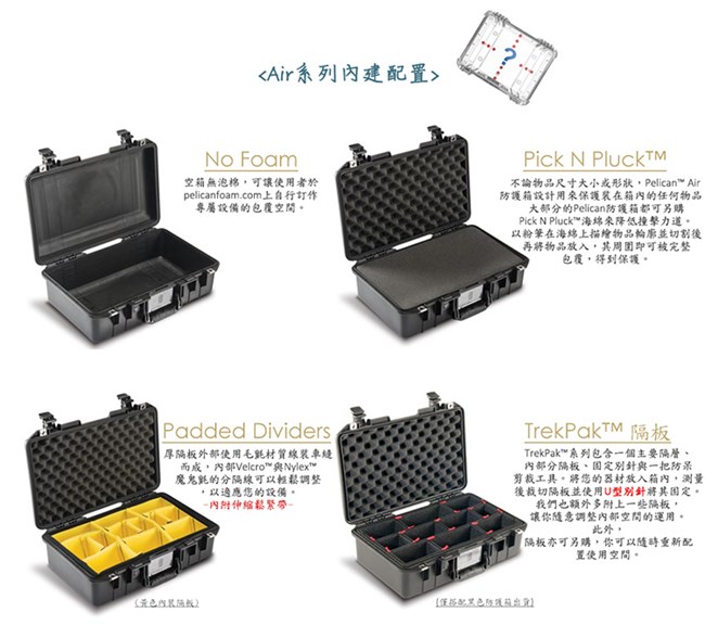 美國 PELICAN 1485Air 超輕氣密箱-空箱(黑)