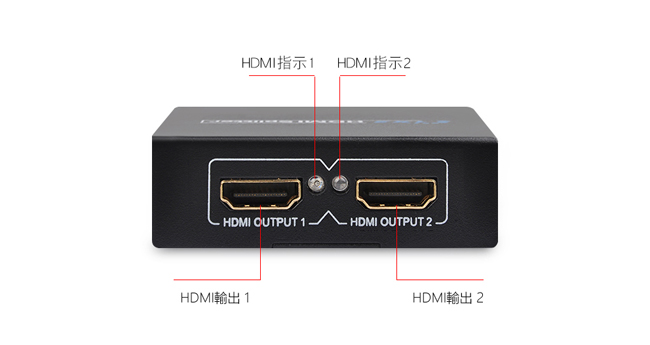 HDMI1.4版一進二出 1分2分配器(附電源變壓器)