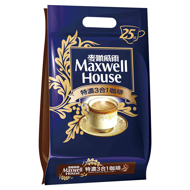 Maxwell麥斯威爾 特濃3合1咖啡(25入x3袋)