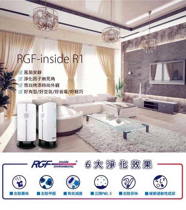 RGF-inside R1大坪數家用防疫級空氣清淨機 (適用10-30坪)