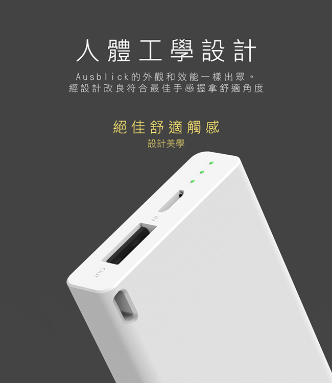 innSelect Ausblick 超薄 6000 大容量行動電源（白）