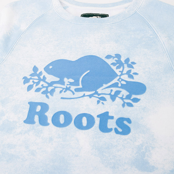 女裝Roots 雲朵AOP圓領上衣-藍