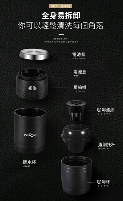 日本NICOH 電動行動咖啡機(150ml)