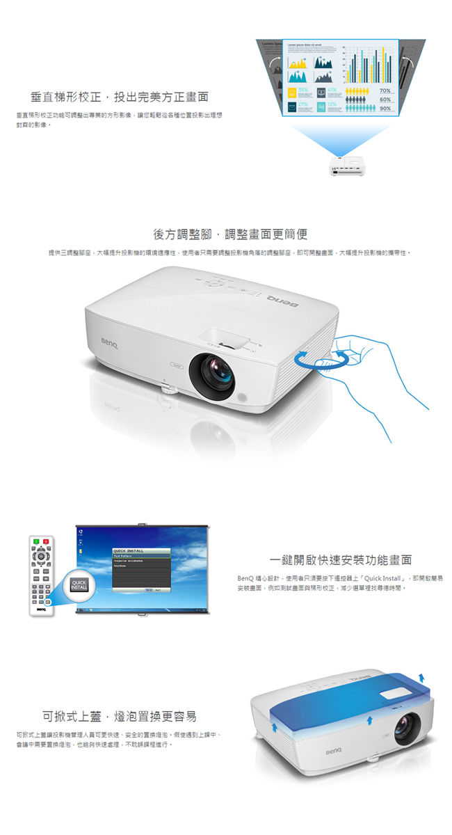 BenQ MH535 1080p 節能高亮三坪機 (3500流明)