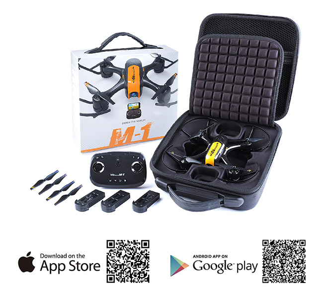 (Ida drone) M1 意念空拍機 全能套裝組(內附三顆電池+收納包)