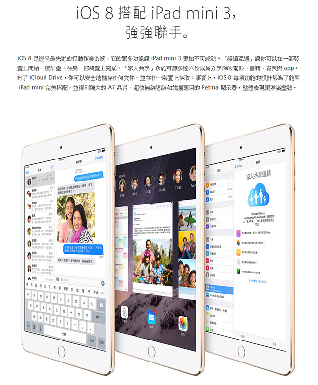 【福利品】Apple iPad mini 3 WiFi 16GB (A1599)