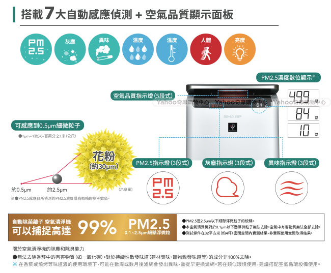 結帳33,561！SHARP夏普 23坪 自動除菌離子空氣清淨機 KI-J100T-W 日本進口