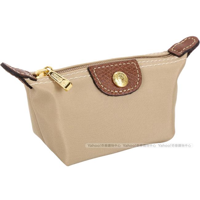 LONGCHAMP Le pliage 水餃型零錢包(米卡其)