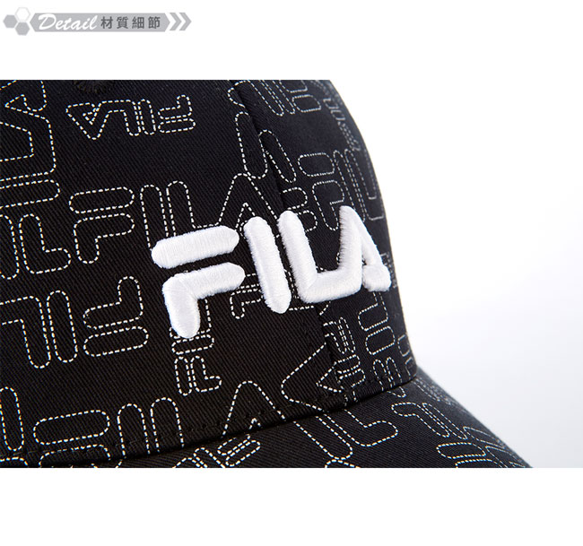 FILA 時尚 LOGO 帽-黑 HTT-1101-BK