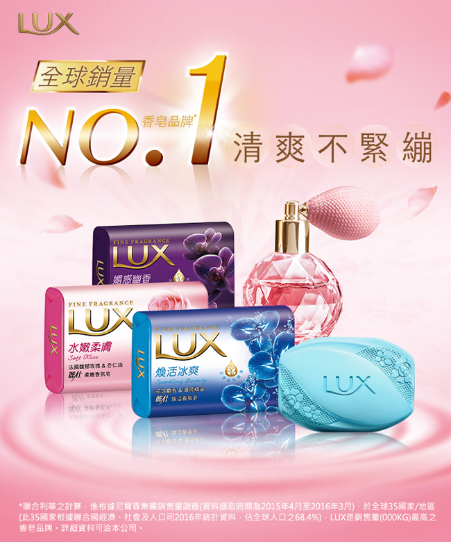 LUX麗仕 香氛皂煥活冰爽 80Gx6入