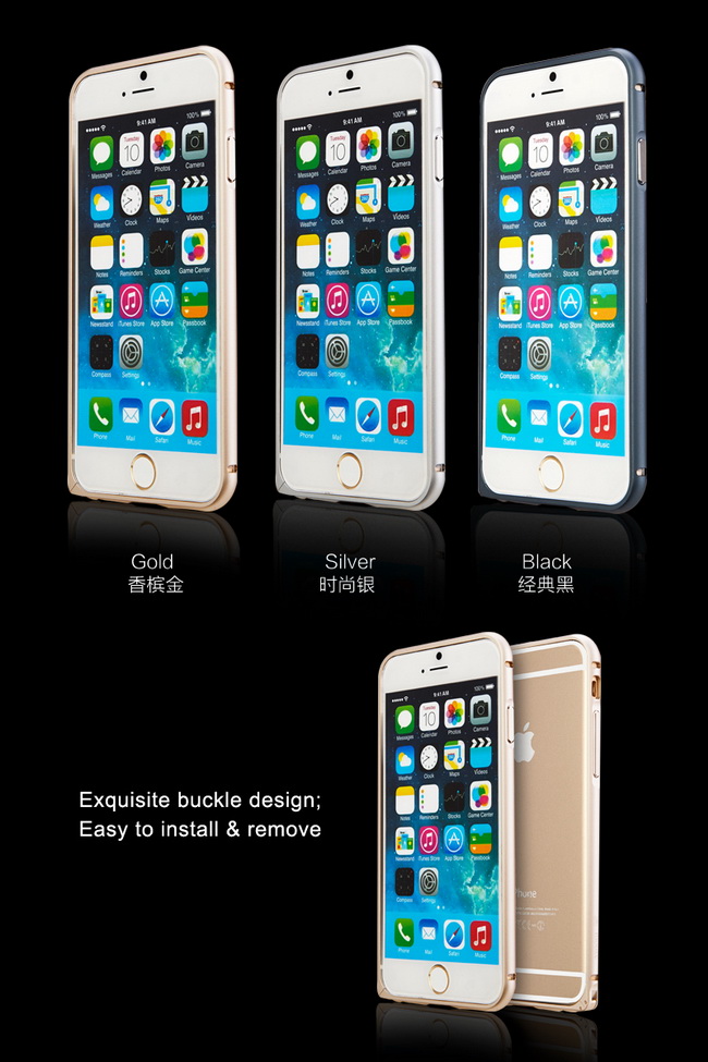 西班牙 Mooke iPhone 6(4.7)超薄鈦合金邊框-時尚銀