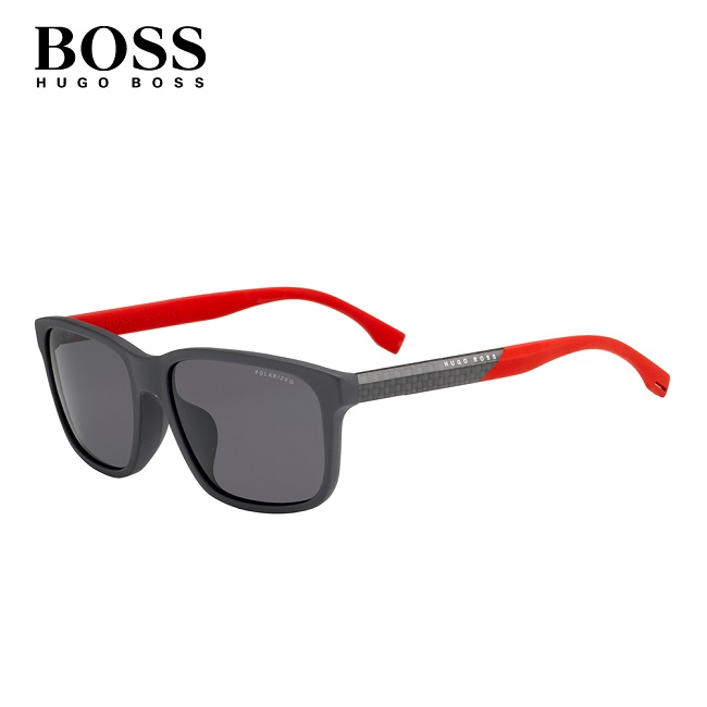 HUGO BOSS- BOSS 0858/F/S 方框太陽眼鏡 紅色