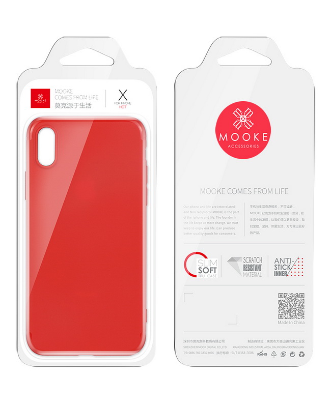 Mooke iPhone X Color TPU保護殼-典雅藍