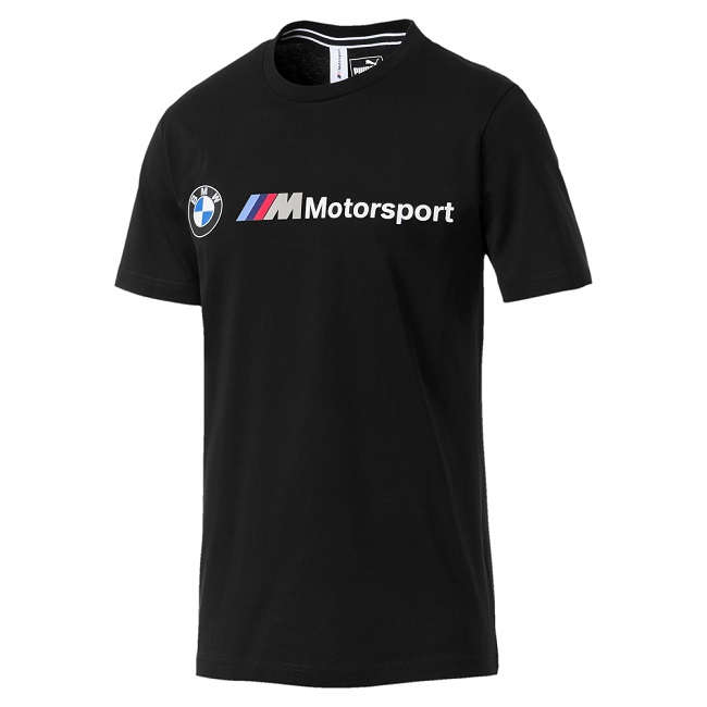 PUMA-男性BMW系列MMS Logo短袖T恤-黑色-歐規