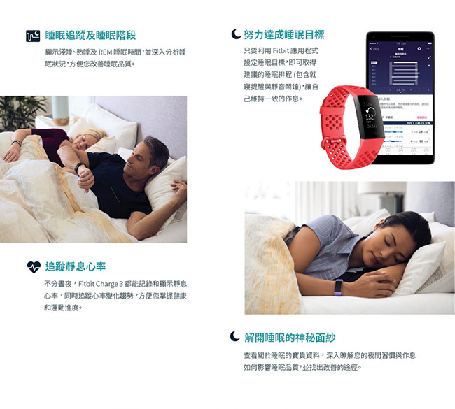 Fitbit Charge 3 智慧運動手環 經典版