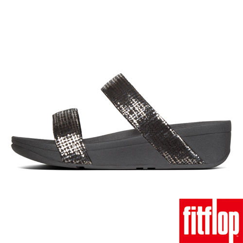 FitFlop CHAIN PRINT雙帶涼鞋黑色