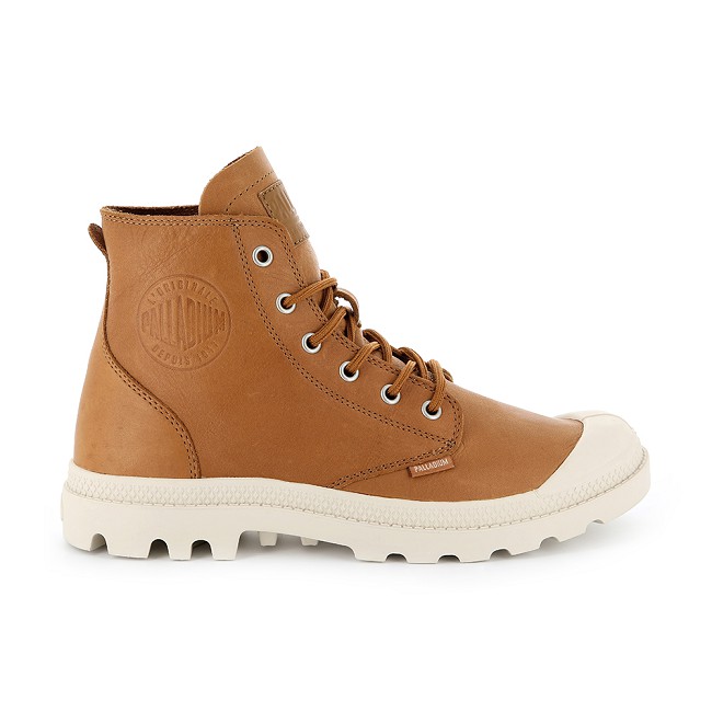 Palladium Pampa HI LTH UL經典皮革靴-男-咖啡