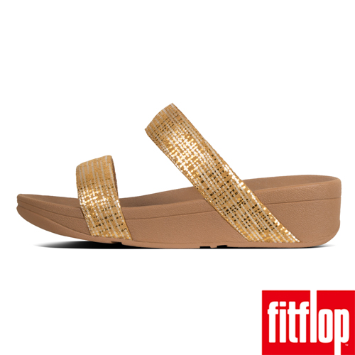 FitFlop CHAIN PRINT雙帶涼鞋黃色