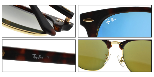 RAY BAN太陽眼鏡 熱銷眉框/琥珀-藍水銀#RB3016F 114517(大版)