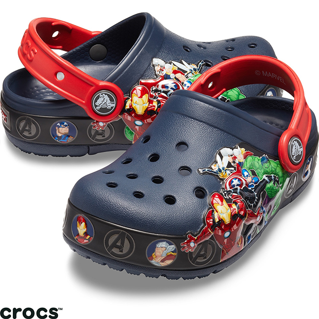 Crocs 卡駱馳 (童鞋) 復仇者聯盟酷閃小克駱格-205507-410