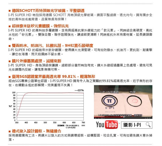 I-PI 67mm VND 多層鍍膜可調式減光鏡