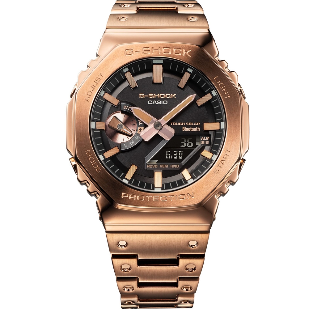 CASIO 卡西歐G-SHOCK全金屬系列太陽能藍牙運動錶-GM-B2100GD-5A | G